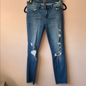 Abercrombie and Fitch distresses jeans